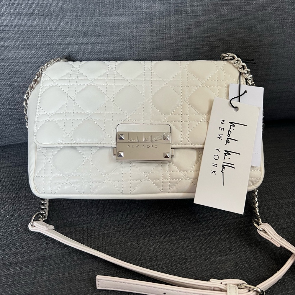 NWT NICOLE MILLER NEW YORK CROSSBODY BAG PURSE WITH FLAP